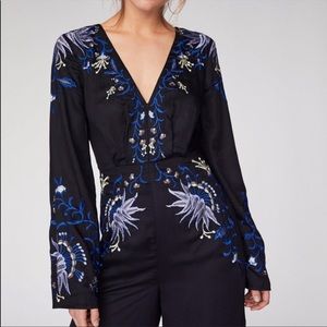 Free people gypsy rose jumpsuit size 6